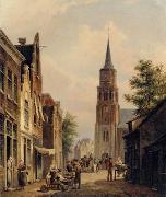 European city landscape, street landsacpe, construction, frontstore, building and architecture. 303 unknow artist